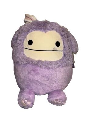 Squishmallows FuzzAMallows Dilka Lavender Bigfoot Bunny Ears Plush 20” NWT